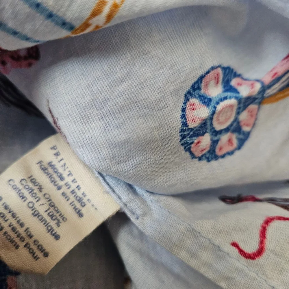 Printfresh Horse Show Blue Ribbon Equestrian Organic Cotton Pajama Top Medium - Picture 3 of 5